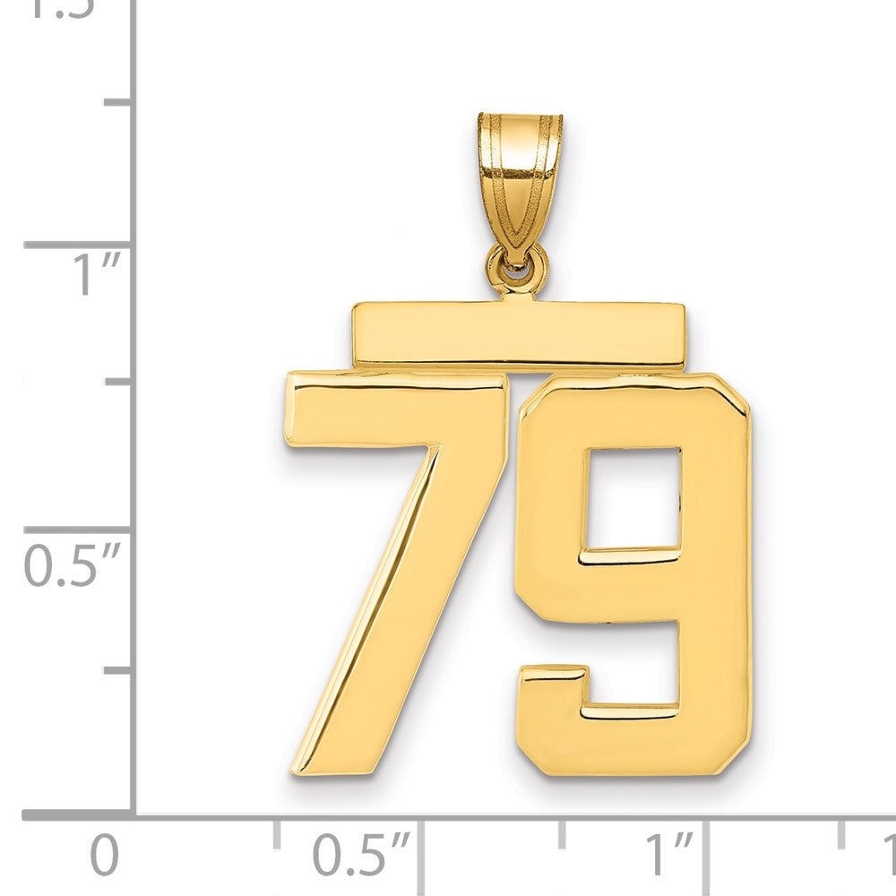 Charlie & Co Jewelry | 14k Large Polished Number 79 Charm - Model LP79