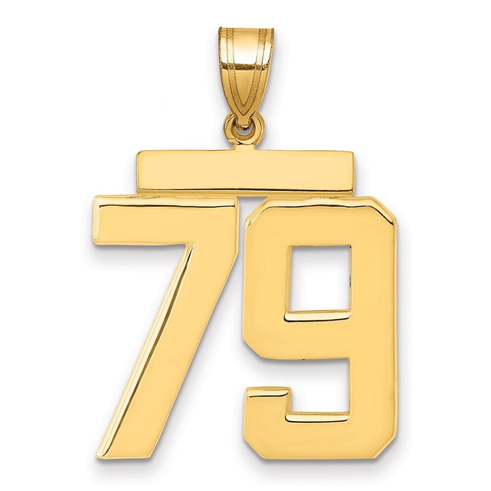 Charlie & Co Jewelry | 14k Large Polished Number 79 Charm - Model LP79