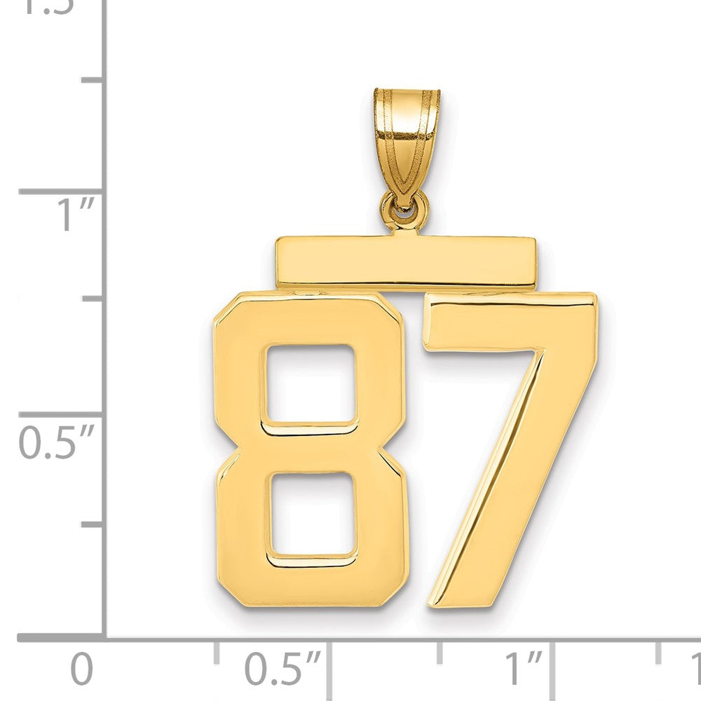 Charlie & Co Jewelry | 14k Large Polished Number 87 Charm - Model LP87