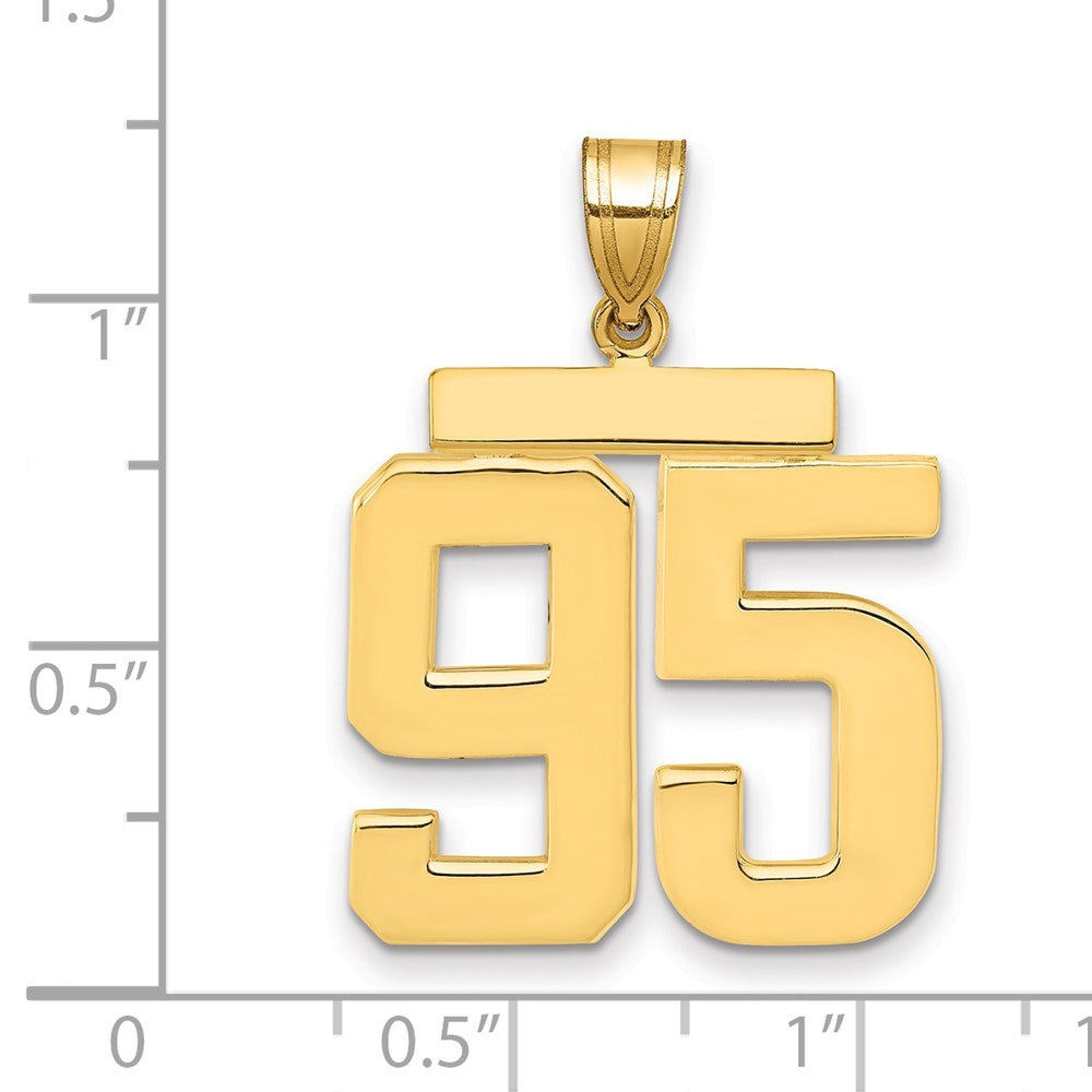 Charlie & Co Jewelry | 14k Large Polished Number 95 Charm - Model LP95
