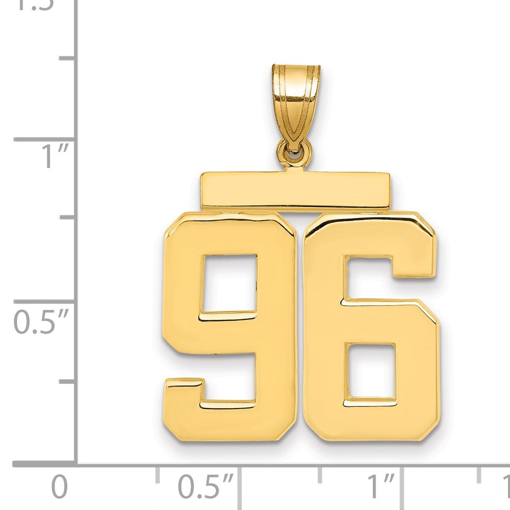 Charlie & Co Jewelry | 14k Large Polished Number 96 Charm - Model LP96