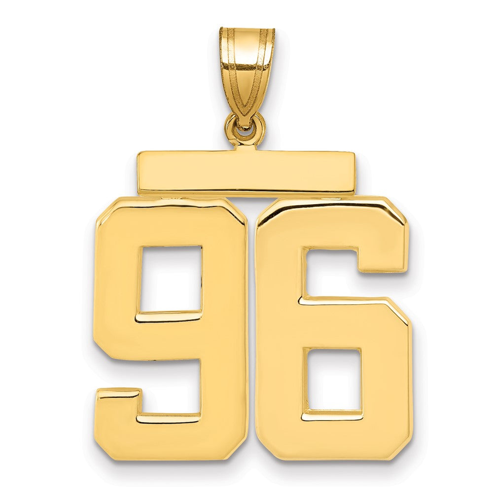 Charlie & Co Jewelry | 14k Large Polished Number 96 Charm - Model LP96