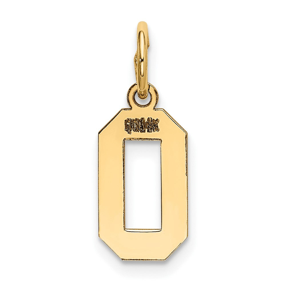 Charlie & Co Jewelry | 14k Small Polished Number 0 Charm - Model LS00