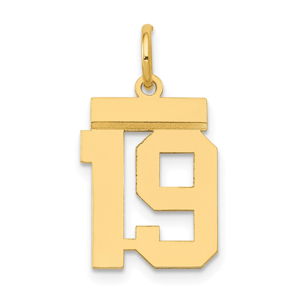 Charlie & Co Jewelry | 14k Small Polished Number 19 Charm - Model LS19