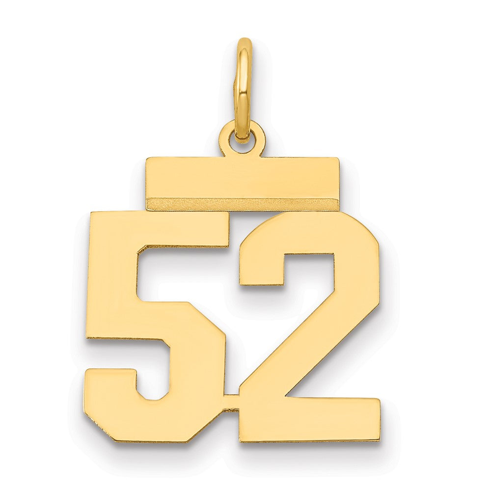 Charlie & Co Jewelry | 14k Small Polished Number 52 Charm - Model LS52