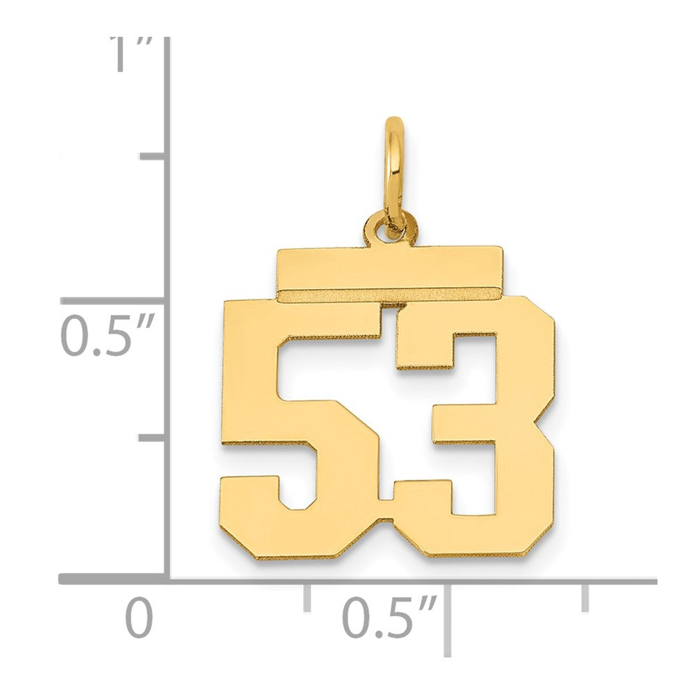 Charlie & Co Jewelry | 14k Small Polished Number 53 Charm - Model LS53