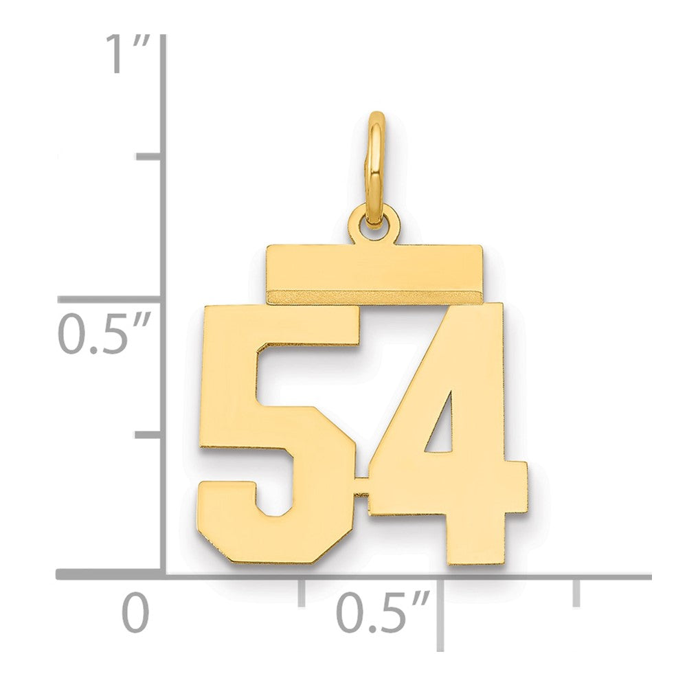 Charlie & Co Jewelry | 14k Small Polished Number 54 Charm - Model LS54