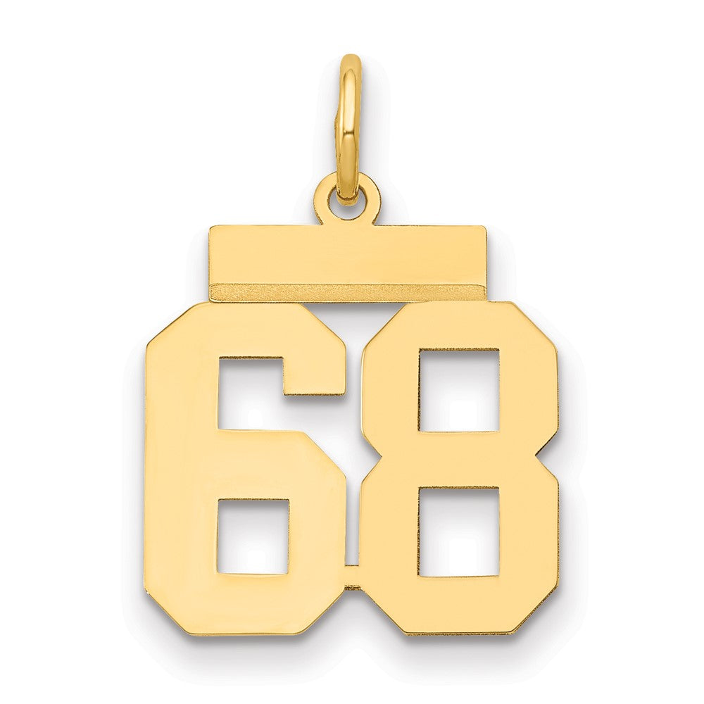 Charlie & Co Jewelry | 14k Small Polished Number 68 Charm - Model LS68