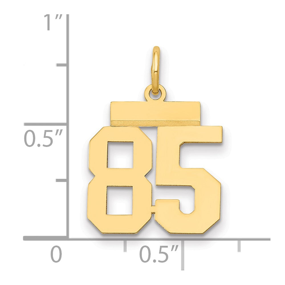 Charlie & Co Jewelry | 14k Small Polished Number 85 Charm - Model LS85