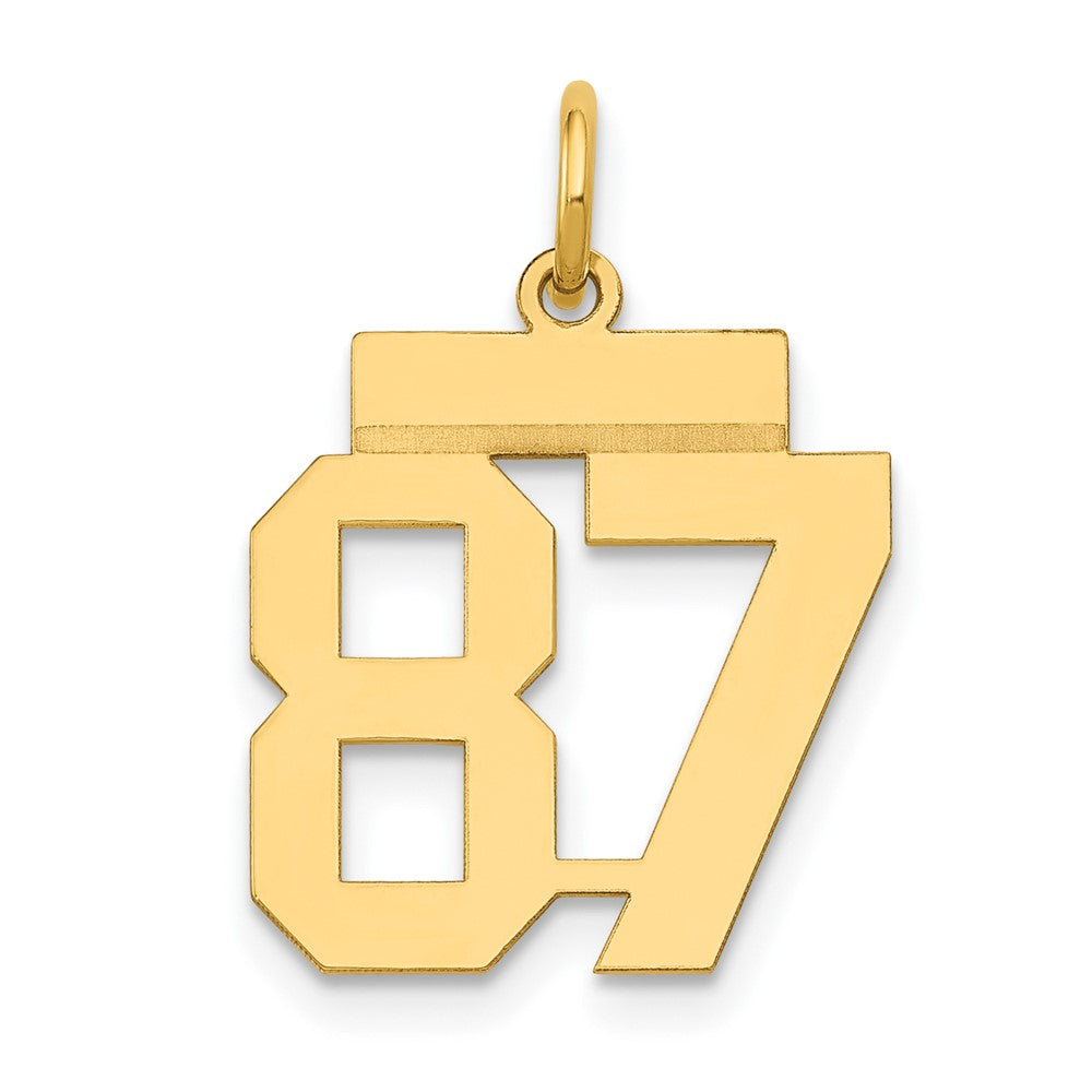 Charlie & Co Jewelry | 14k Small Polished Number 87 Charm - Model LS87