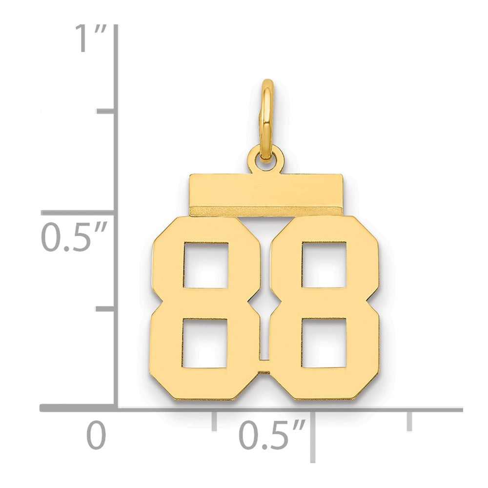 Charlie & Co Jewelry | 14k Small Polished Number 88 Charm - Model LS88