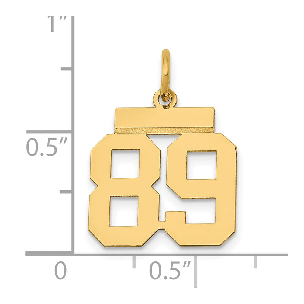 Charlie & Co Jewelry | 14k Small Polished Number 89 Charm - Model LS89