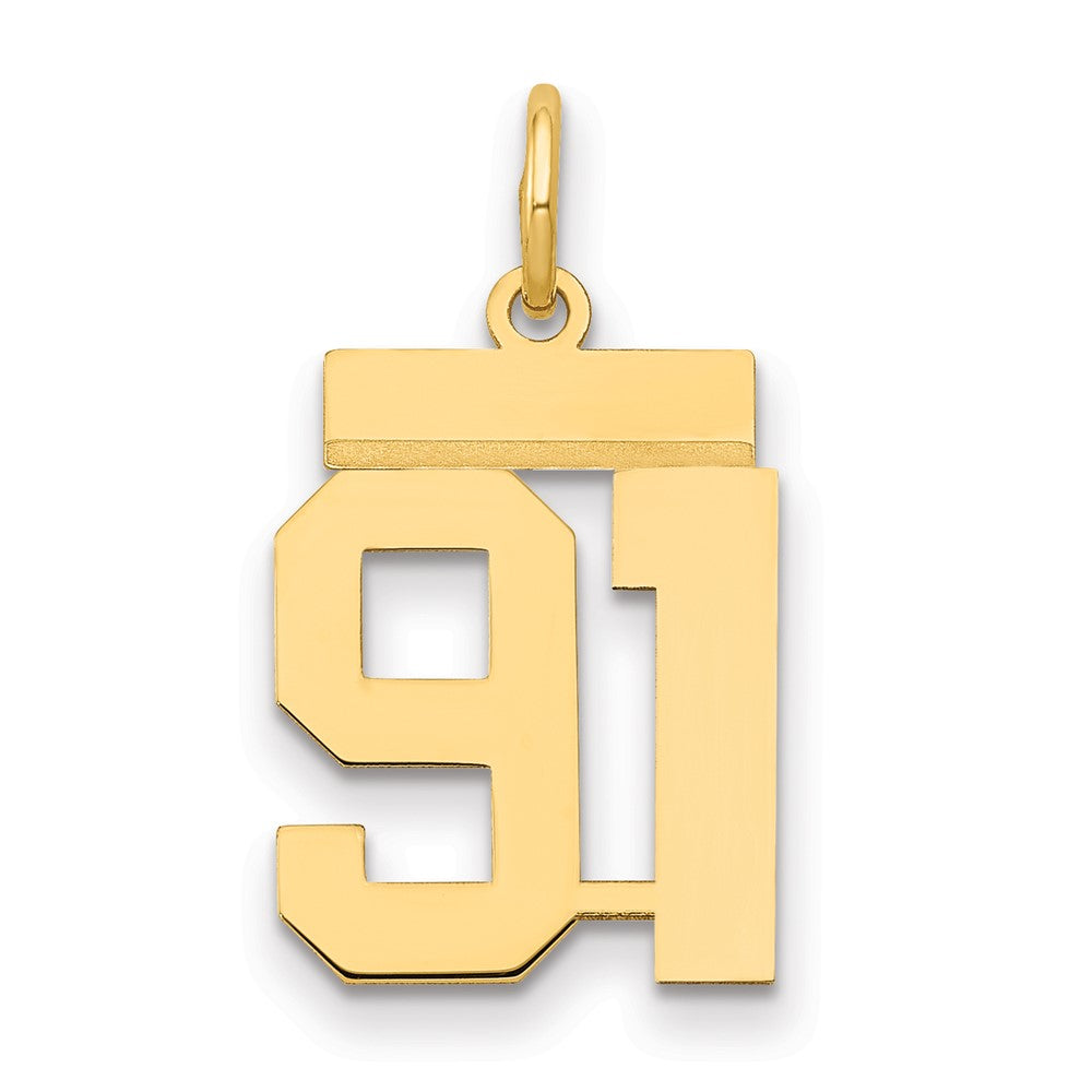 Charlie & Co Jewelry | 14k Small Polished Number 91 Charm - Model LS91