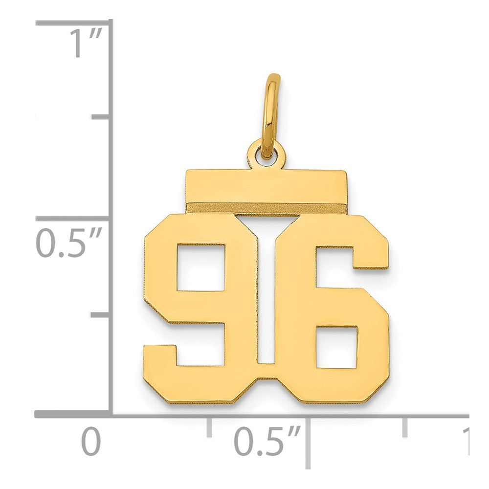 Charlie & Co Jewelry | 14k Small Polished Number 96 Charm - Model LS96