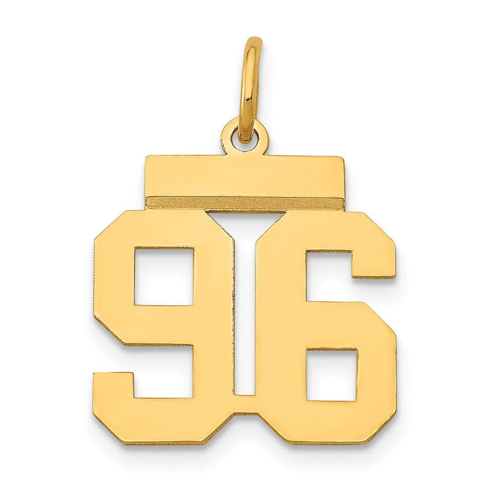 Charlie & Co Jewelry | 14k Small Polished Number 96 Charm - Model LS96