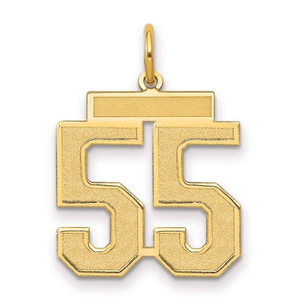 Charlie & Co Jewelry | 14k Medium Satin Number 55 Charm - Model LSM55