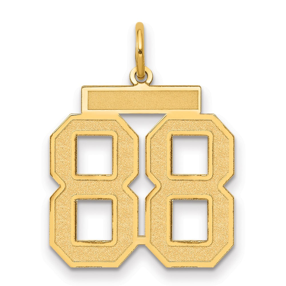 Charlie & Co Jewelry | 14k Medium Satin Number 88 Charm - Model LSM88