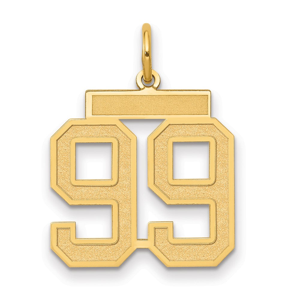 Charlie & Co Jewelry | 14k Medium Satin Number 99 Charm - Model LSM99