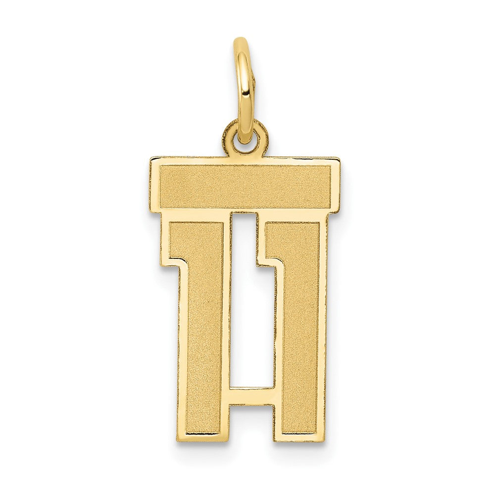 Charlie & Co Jewelry | 14k Small Satin Number 11 Charm - Model LSS11