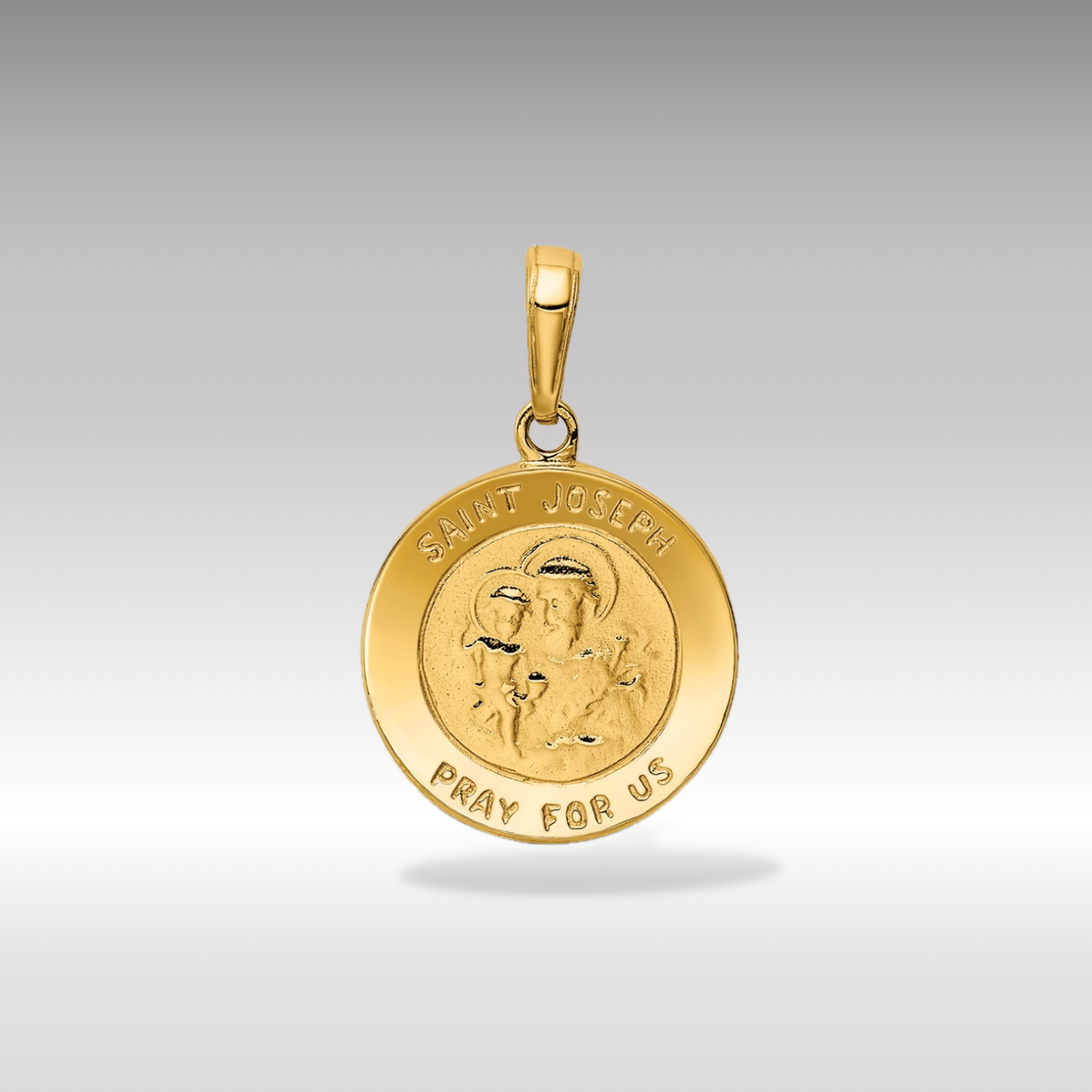 14K Gold Saint Joseph Medal Charm - Charlie & Co. Jewelry