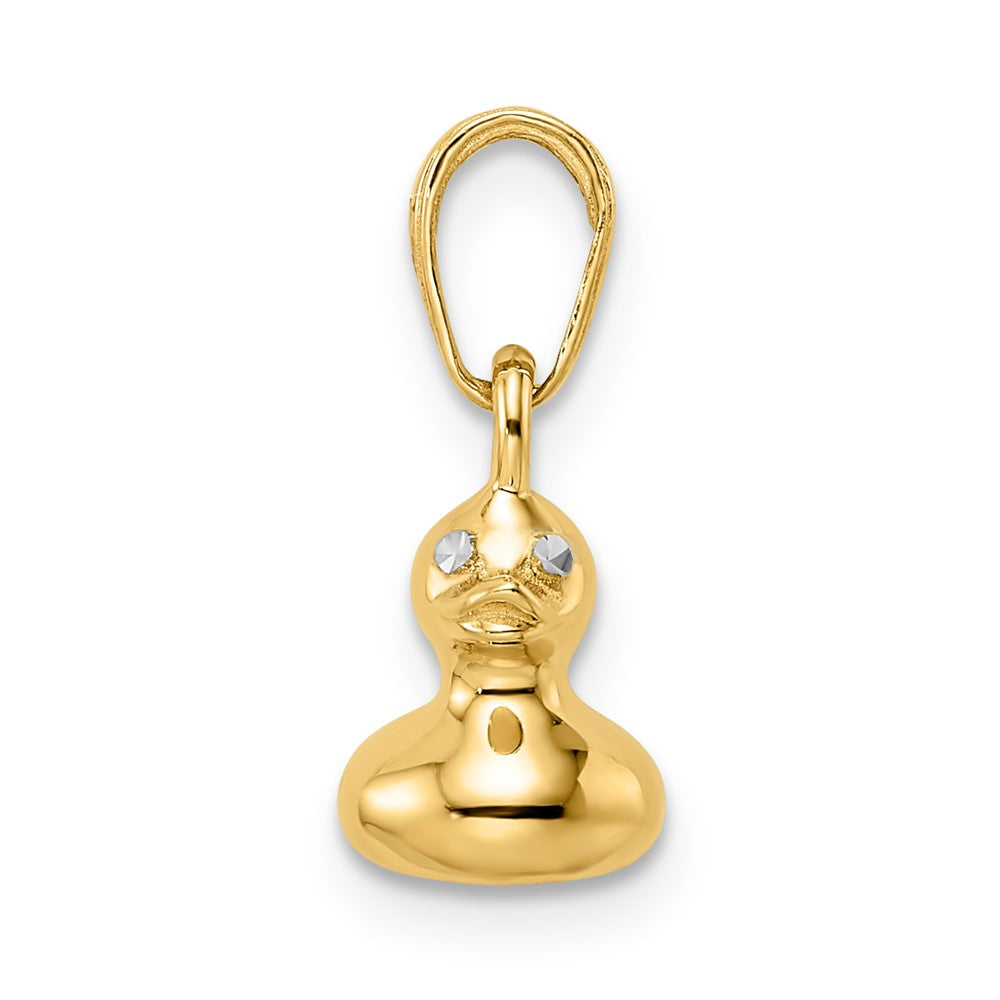14K Gold 3D Duck Charm Pendant - Charlie & Co. Jewelry