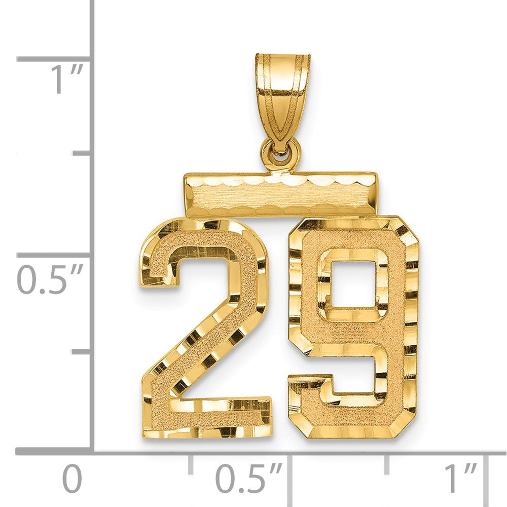 Charlie & Co Jewelry | 14k Medium Diamond-cut Number 29 Charm - Model MN29