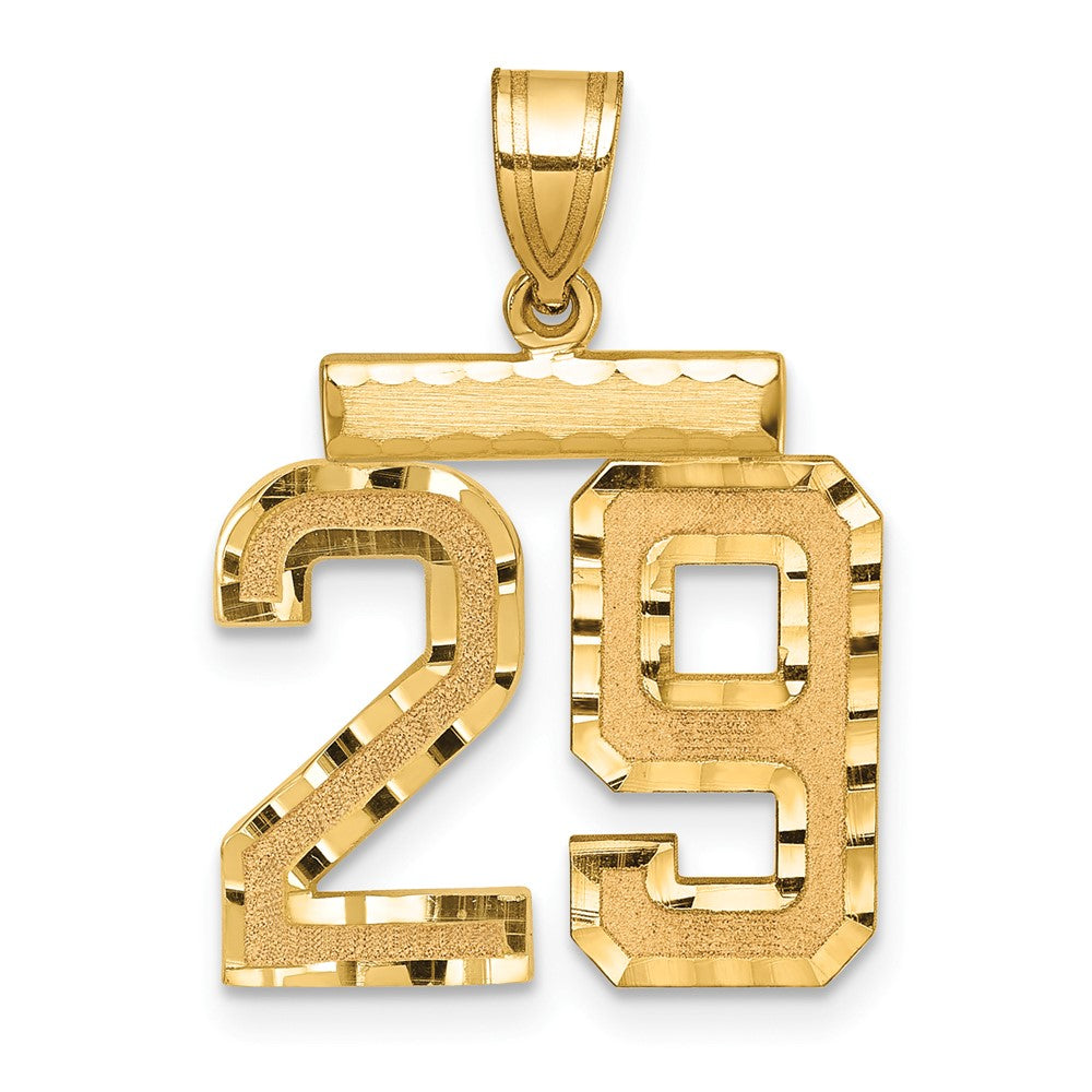 Charlie & Co Jewelry | 14k Medium Diamond-cut Number 29 Charm - Model MN29