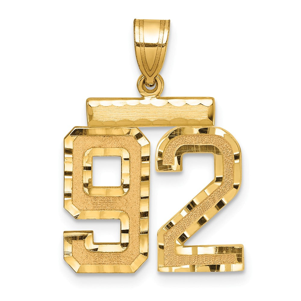 Charlie & Co Jewelry | 14k Medium Diamond-cut Number 92 Charm - Model MN92