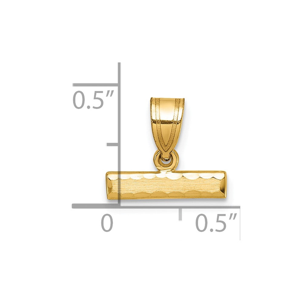 Charlie & Co Jewelry | 14k Medium Diamond-cut Top Charm - Model MNTOP