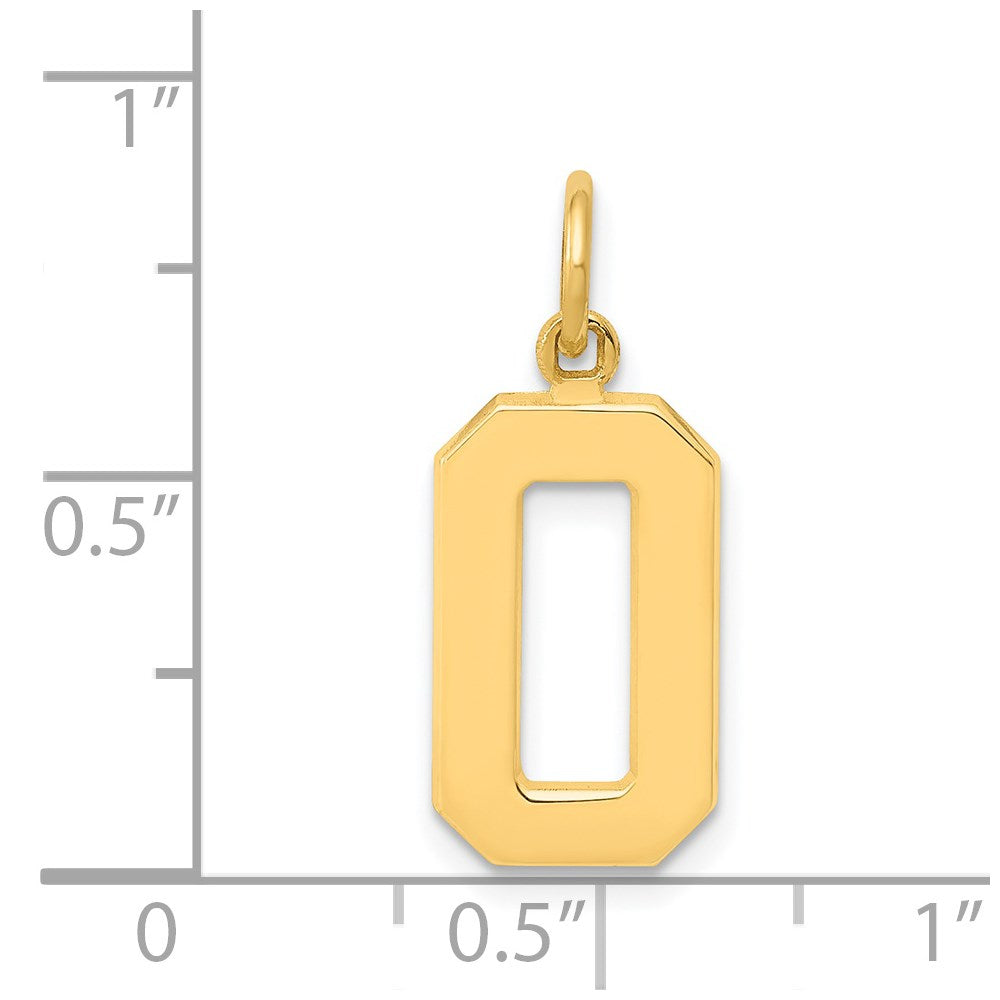 Charlie & Co Jewelry | 14k Medium Polished Number 0 Charm - Model MP00