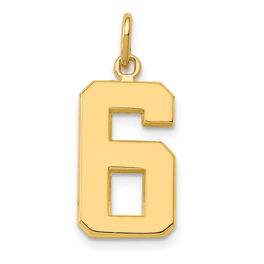 Charlie & Co Jewelry | 14k Medium Polished Number 6 Charm - Model MP06