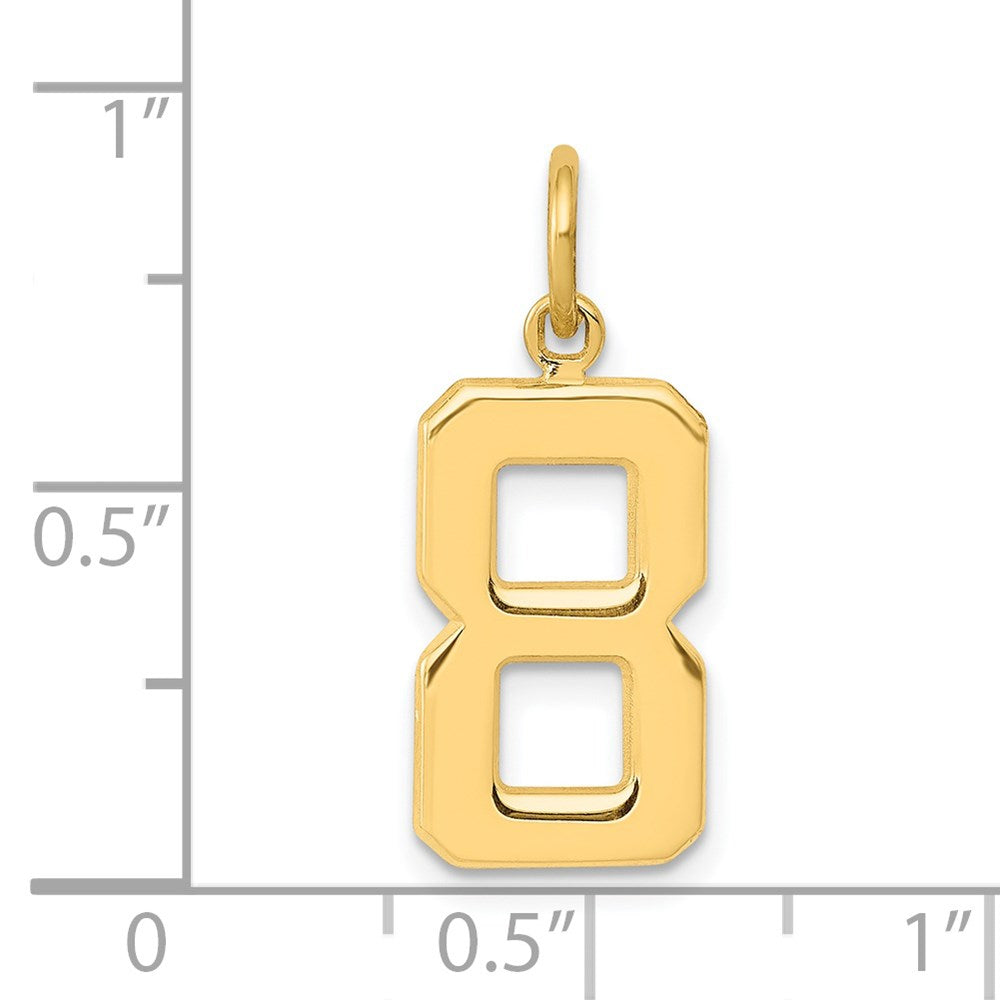 Charlie & Co Jewelry | 14k Medium Polished Number 8 Charm - Model MP08