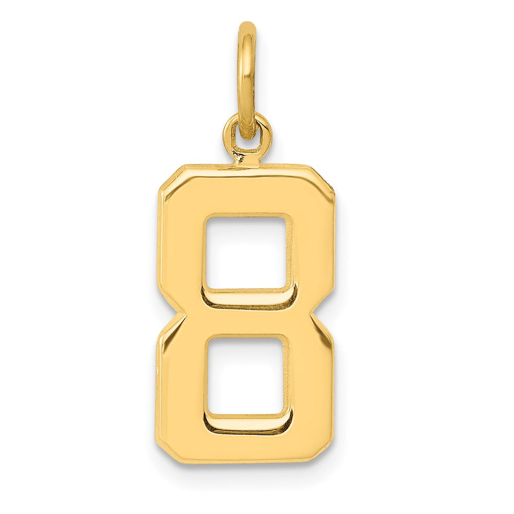 Charlie & Co Jewelry | 14k Medium Polished Number 8 Charm - Model MP08