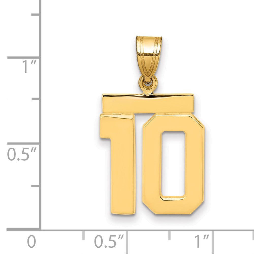 Charlie & Co Jewelry | 14k Medium Polished Number 10 Charm - Model MP10