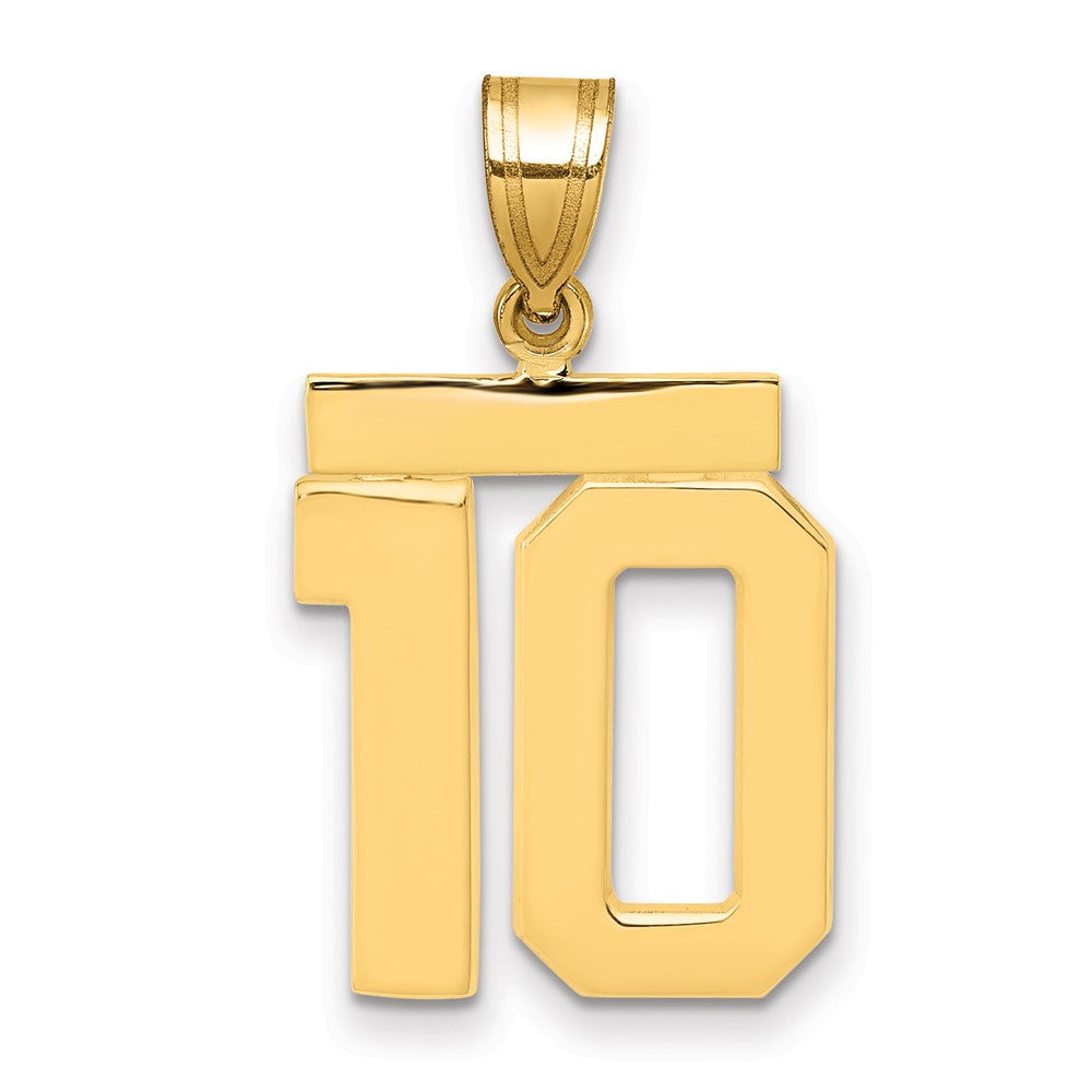 Charlie & Co Jewelry | 14k Medium Polished Number 10 Charm - Model MP10