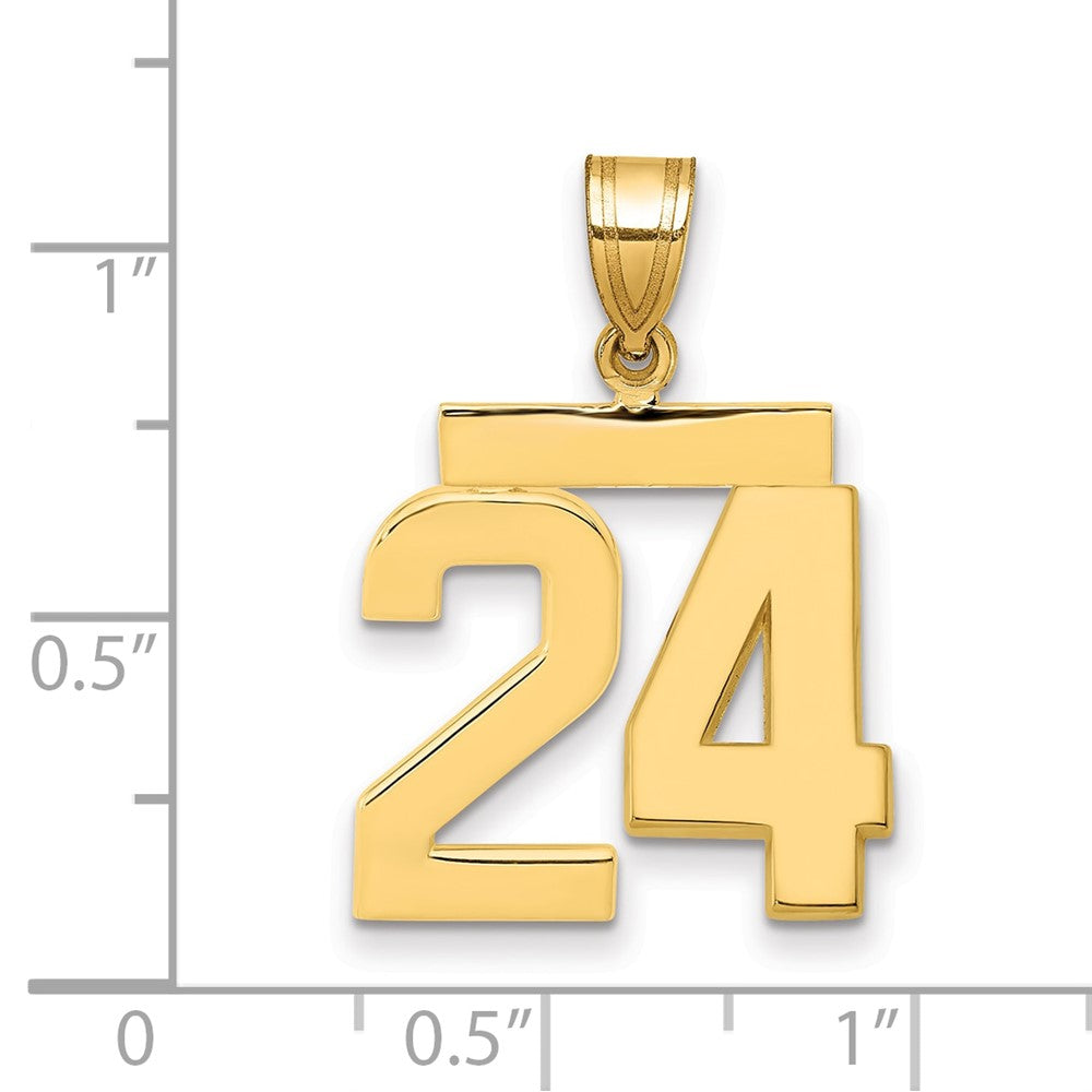 Charlie & Co Jewelry | 14k Medium Polished Number 24 Charm - Model MP24
