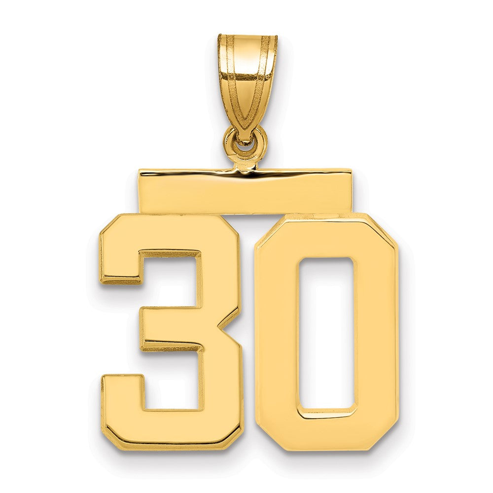 Charlie & Co Jewelry | 14k Medium Polished Number 30 Charm - Model MP30