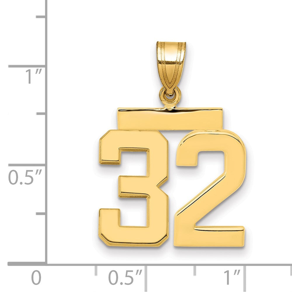 Charlie & Co Jewelry | 14k Medium Polished Number 32 Charm - Model MP32