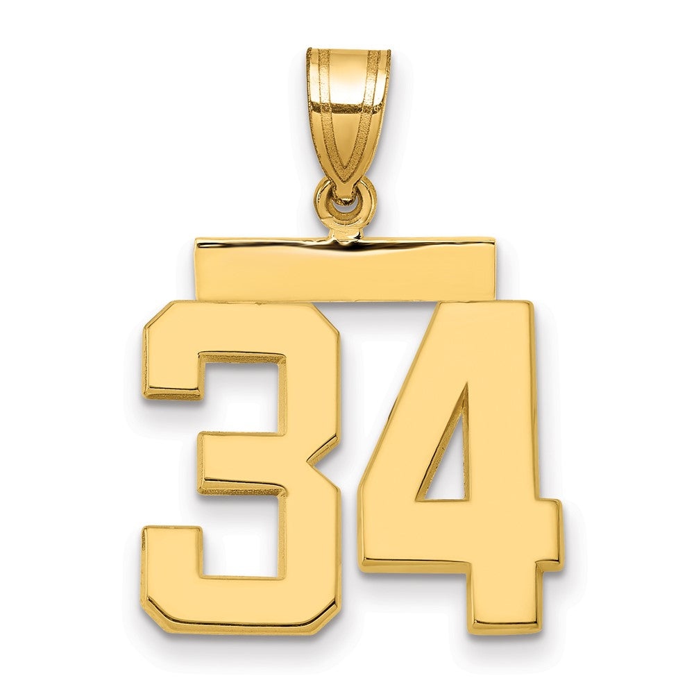 Charlie & Co Jewelry | 14k Medium Polished Number 34 Charm - Model MP34