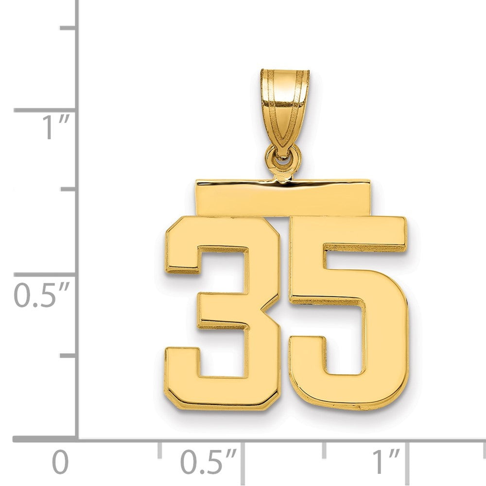 Charlie & Co Jewelry | 14k Medium Polished Number 35 Charm - Model MP35