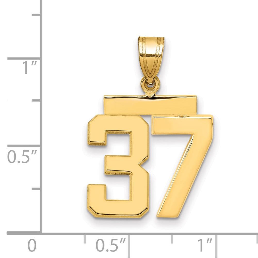 Charlie & Co Jewelry | 14k Medium Polished Number 37 Charm - Model MP37