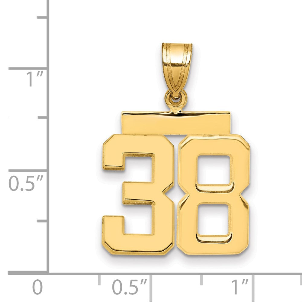 Charlie & Co Jewelry | 14k Medium Polished Number 38 Charm - Model MP38