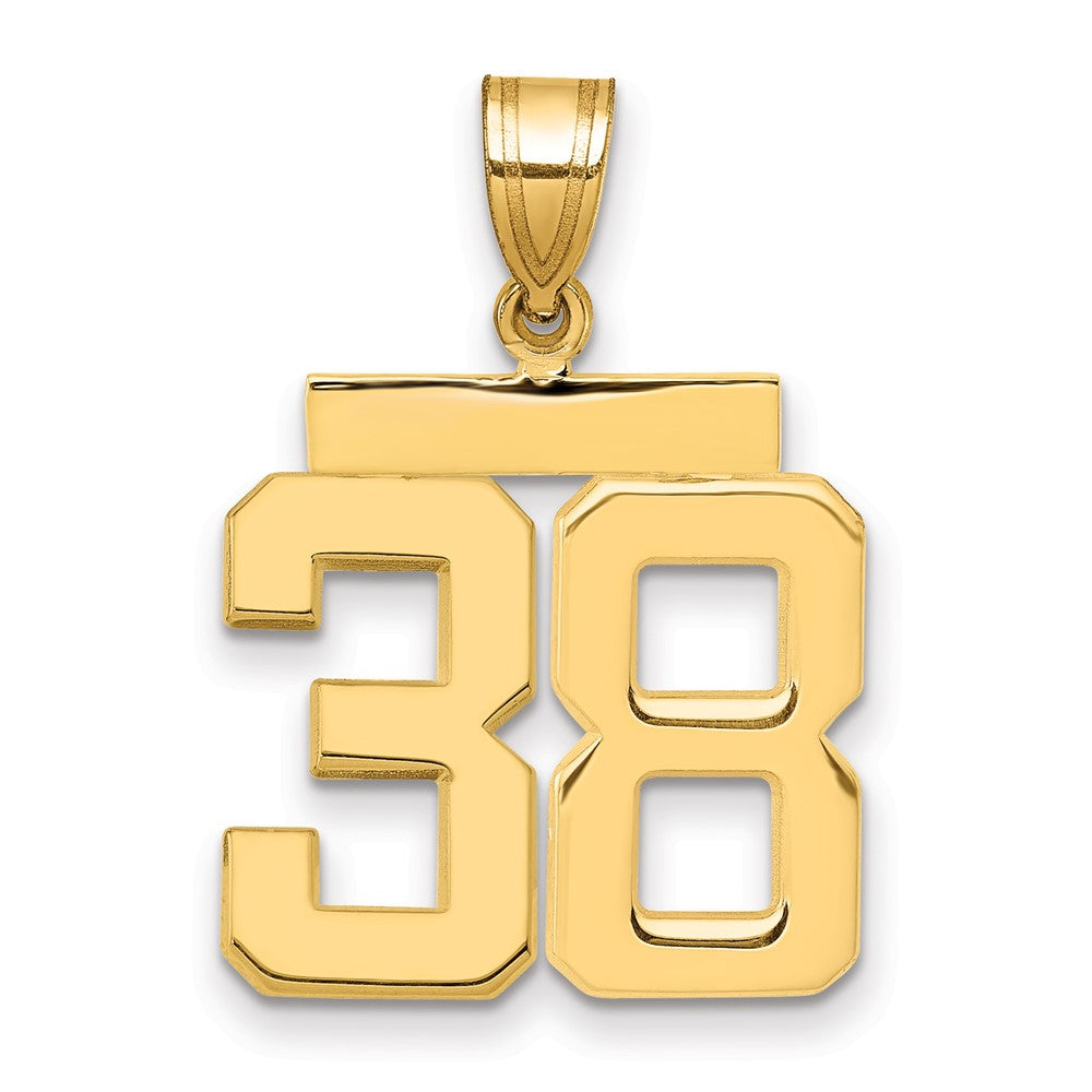 Charlie & Co Jewelry | 14k Medium Polished Number 38 Charm - Model MP38