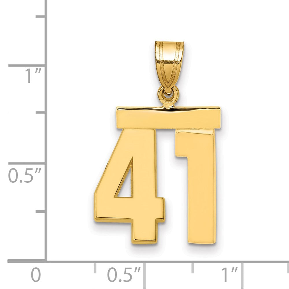 Charlie & Co Jewelry | 14k Medium Polished Number 41 Charm - Model MP41