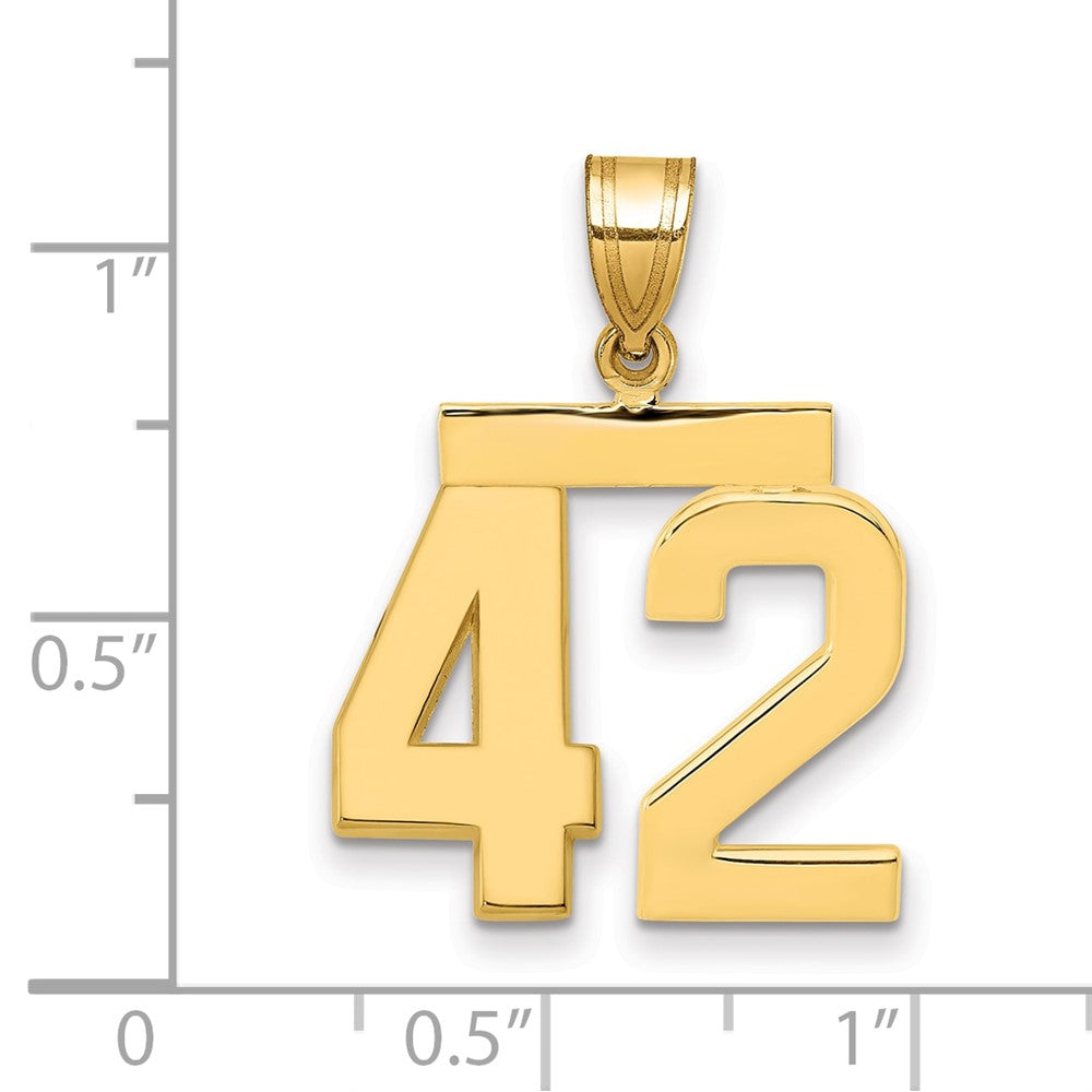 Charlie & Co Jewelry | 14k Medium Polished Number 42 Charm - Model MP42
