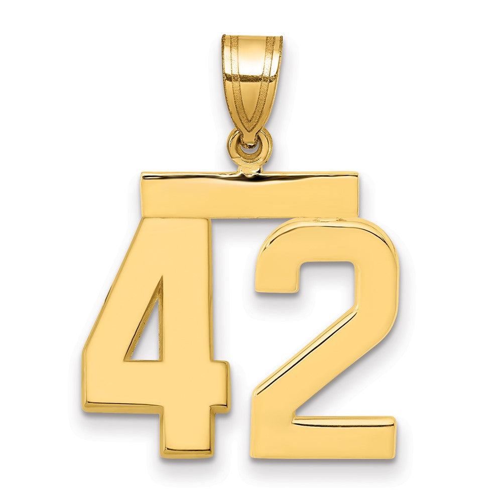 Charlie & Co Jewelry | 14k Medium Polished Number 42 Charm - Model MP42