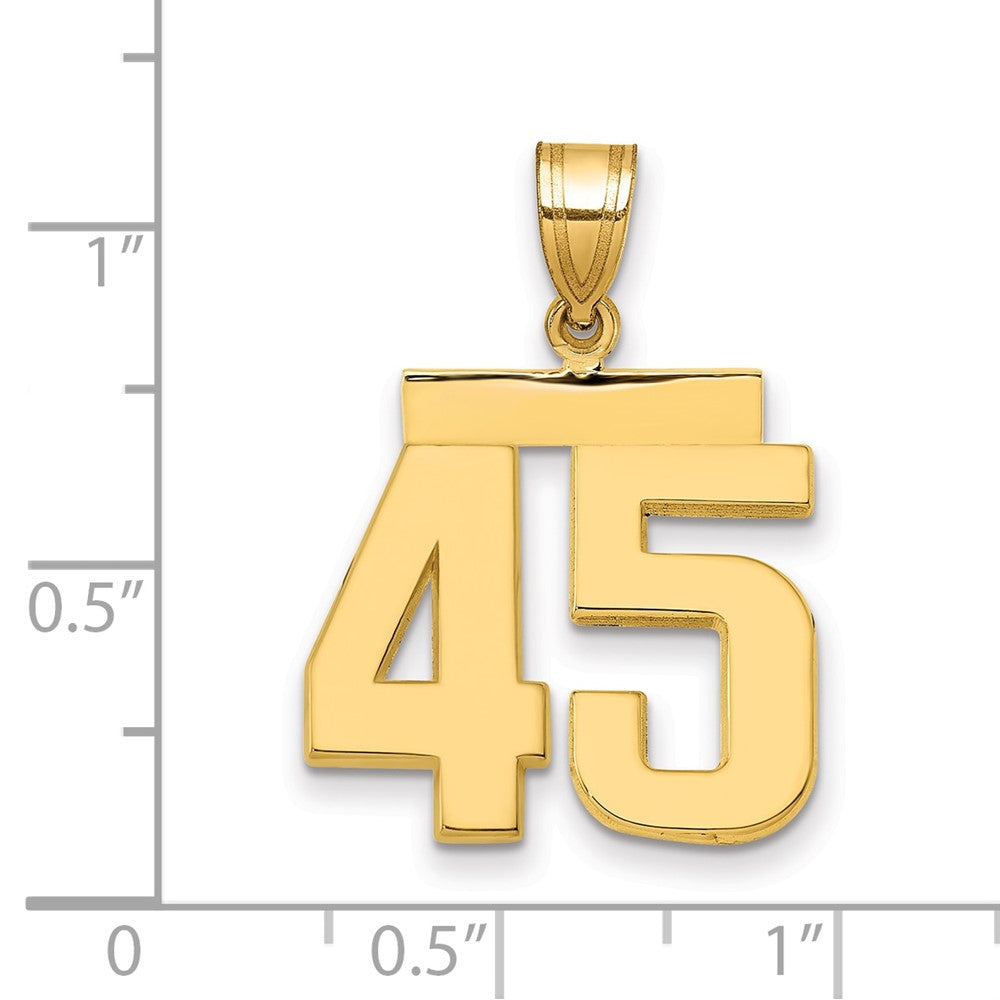 Charlie & Co Jewelry | 14k Medium Polished Number 45 Charm - Model MP45