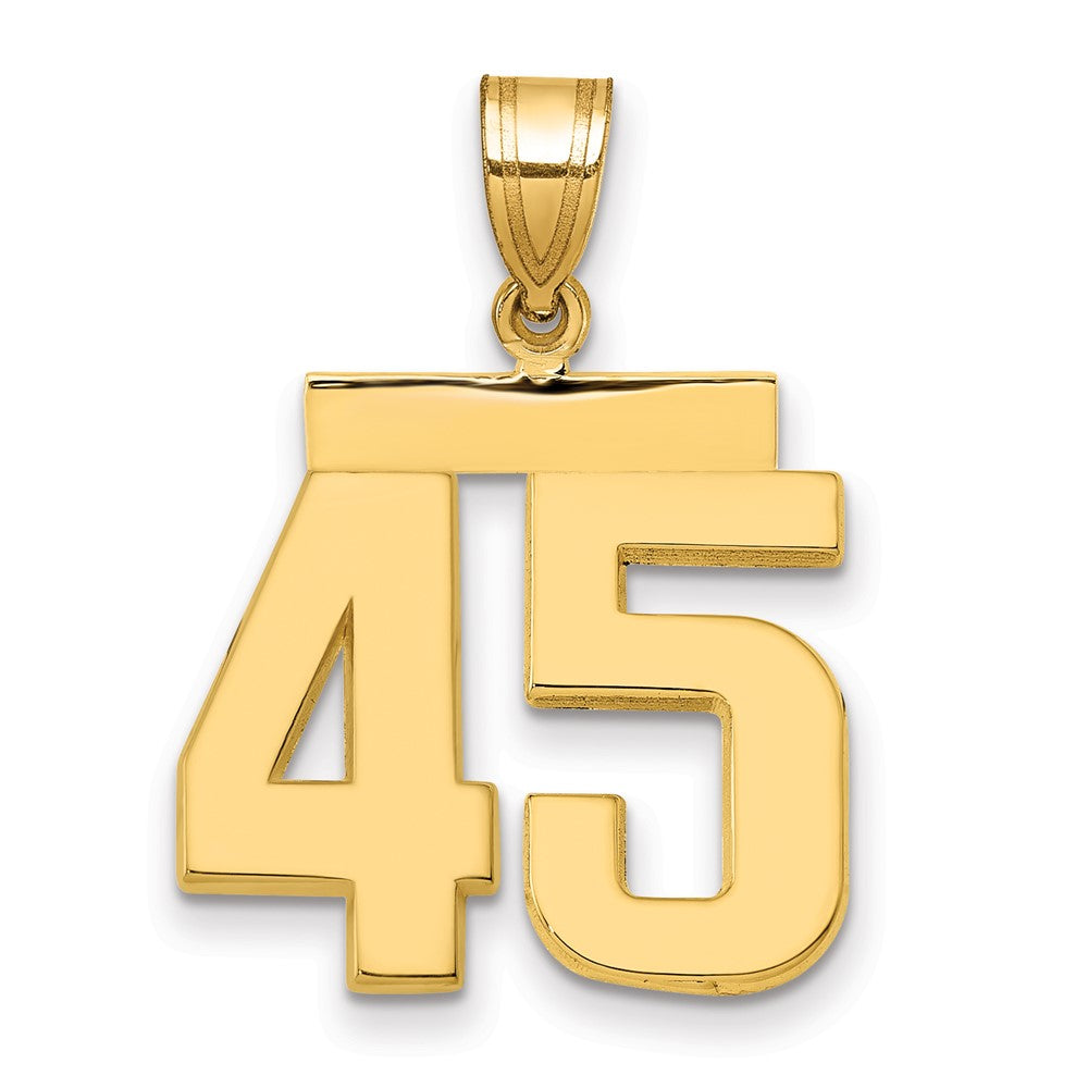Charlie & Co Jewelry | 14k Medium Polished Number 45 Charm - Model MP45
