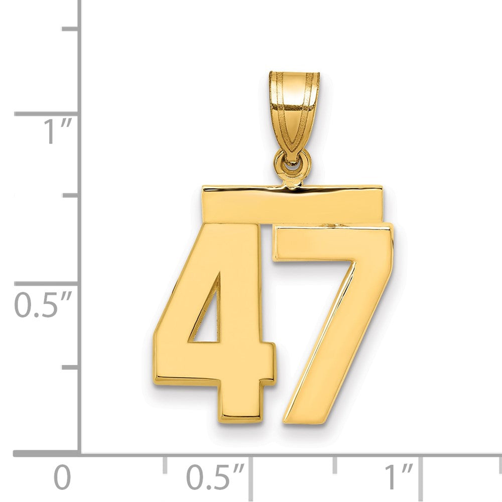 Charlie & Co Jewelry | 14k Medium Polished Number 47 Charm - Model MP47