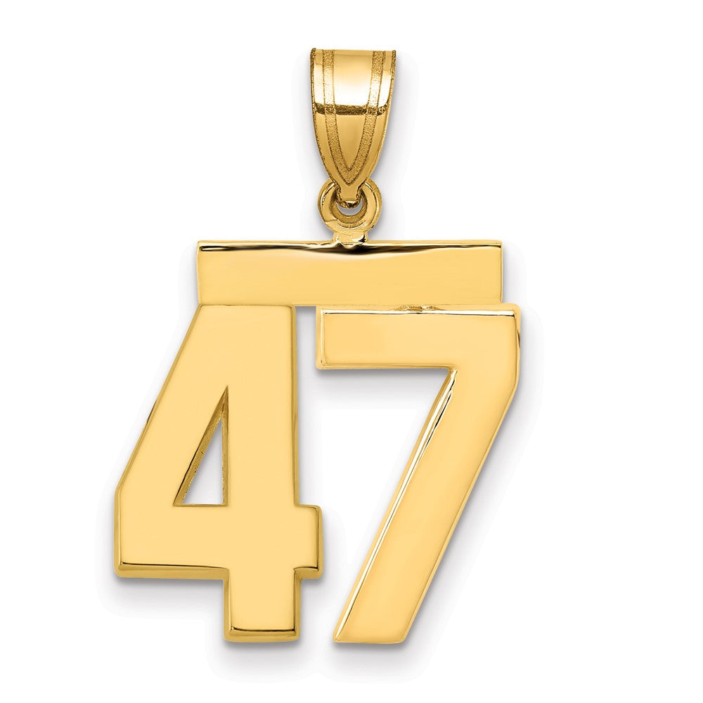 Charlie & Co Jewelry | 14k Medium Polished Number 47 Charm - Model MP47